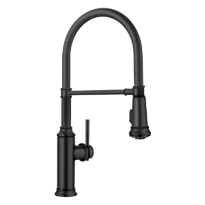 Blanco 443022 Empressa Kitchen Faucet, 1.5 gpm Flow Rate, Matte Black, 1 Handle, 1 Faucet Hole