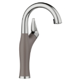 Blanco 443042 Faucet, Artona Bar, PVD Steel/Volcano Gray, 1 Handle, 1.5 gpm Flow Rate