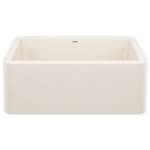 Blanco 443075 Ikon Sink, Rectangle Shape, 10 in H x 27 in W x 19 in D, Apron Front Mounting, Granite, Soft White