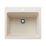 Blanco 443079 LIVEN SILGRANIT® Laundry Sink, Rectangle Shape, 12-1/2 in H x 25 in W x 22 in D, Drop-In/Undermounting, Granite, Soft White