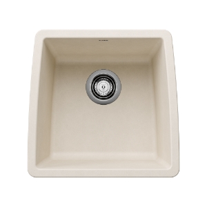 Blanco 443087 PERFORMA BAR SILGRANIT® Sink, Soft White, Rectangle Shape, 9 in L x 13-3/4 in W Bowl x 15 in D Bowl, 9-1/2 in H x 17-1/2 in W x 17 in D, Undermounting, Granite