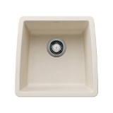 Blanco 443087 PERFORMA BAR SILGRANIT® Sink, Soft White, Rectangle Shape, 9 in L x 13-3/4 in W Bowl x 15 in D Bowl, 9-1/2 in H x 17-1/2 in W x 17 in D, Undermounting, Granite