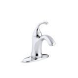 Kohler® 10215-4-CP Bathroom Sink Faucet, Forte®, 1.2 gpm Flow Rate, 4-1/8 in H Spout, 1 Handle, Pop-Up Drain, 1 Faucet Hole, Polished Chrome, Function: Traditional