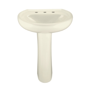 Gerber® G001251809 Maxwell® Petite Pedestal Top Sink, 25-1/2 in W x 8-3/4 in H, Round Sink, 8 in Faucet Hole Spacing