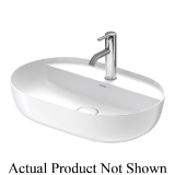 DURAVIT 0380602600 Luv Washbowl, Oval Shape, 23-5/8 in L x 15-3/4 in W x 5-5/8 in H, Above Counter/Ground Mount, DuraCeram®, White/White Satin Matte