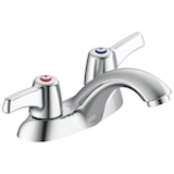 DELTA® 21C143 TECK® Heavy Duty Centerset Sink Faucet, Chrome, 2 Handles, 1.5 gpm Flow Rate