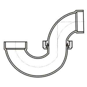 Lesso® 1-1/4in PVC DWV Adjustable P-Trap w/ Plastic Nut (H × H) LP708P-012