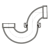 Lesso® 1-1/2in PVC DWV P-Adjustable P-Trap w/ Plastic Nut (H × H) LP708P-015