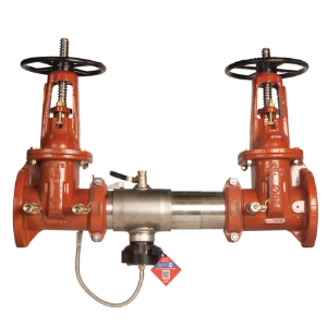 WATTS® F111586 957-FS Inline Backflow Preventer, 4 in Nominal, Flange Joint End Style, Outside Stem and Yoke Resilient Seated Gate Valve, Stainless Steel Body, Reduced Pressure Zone, 7.5 fps Flow Rat