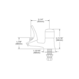 Elkay® LKSS1141A Push Button Classroom Bubbler, Threaded Connection, Stainless Steel, Stainless Steel