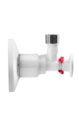 Accor® FlowTite® 1/2X3/8OD Push On x Compression White PVC Angle Stope with Escutcheon