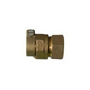 A.Y. McDonald 5141-169, 74754-22 Octagonal Straight Adapter, 1-1/2 in Nominal, -22 CTS Mac-Pak Compression x FNPT End Style, Brass