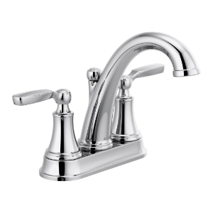 DELTA® 2532LF-MPU Bathroom Faucet, Woodhurst™, Chrome, 2 Handles, Metal Pop-Up Drain, 1.2 gpm