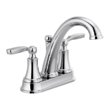 DELTA® 2532LF-MPU Bathroom Faucet, Woodhurst™, Chrome, 2 Handles, Metal Pop-Up Drain, 1.2 gpm
