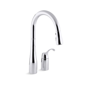 Kohler® 647-CP Simplice® Kitchen Sink Faucet, 1.8 gpm Flow Rate, Polished Chrome, 1 Handle, 2 Faucet Holes, Traditional