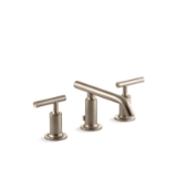 Kohler® 14410-4-BV Purist® Widespread Bathroom Sink Faucet, 1.2 gpm Flow Rate, 2-3/8 in H Spout, 8 to 16 in Center, Vibrant® Brushed Bronze, 2 Handles, Pop-Up Drain