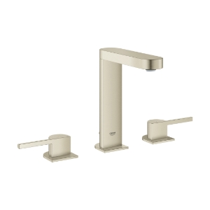 GROHE 20302EN3 Plus L-Size Widespread Bathroom Faucet, Residential, 1.2 gpm, 4-5/16 in H Spout, 5-1/2 to 13-3/8 in Center, StarLight® Brushed Nickel, 2 Handles