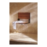 Moen® DN7110OWB Shower Seat, Home Care®, Fold Down, Wall Mount, 400 lb, Aluminum/Teak Wood, Old World Bronze