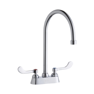 Elkay® LK406GN08T4 Centerset Bathroom Faucet, Polished Chrome, 2 Handles, 1.5 gpm Flow Rate