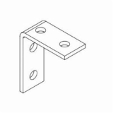 GFM 316 4 Angle Bracket, 4 Holes, 4-1/8 in L x 1-5/8 in W x 1/4 in THK, Steel