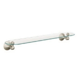 Moen® DN7790BN Vanity Shelf, Lounge™, 24 in OAD x 3.2 in OAH, Tempered Glass, Brushed Nickel