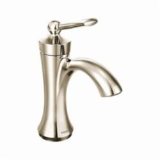 Moen® 4500NL Bathroom Faucet, Wynford™, 1.5 gpm Flow Rate, 5 in H Spout, 1 Handle, Pop-Up Drain, 1 Faucet Hole, Polished Nickel, Function: Traditional