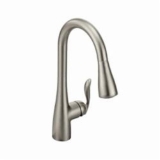 Moen® 7594SRS Arbor® Kitchen Faucet, 1.5 gpm Flow Rate, Spot Resist™ Stainless, 1 Handle, 1/3 Faucet Holes, Function: Traditional