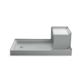 Kohler® 1977-95 Tresham® Single Threshold Shower Receptor, Ice Grey, Left Drain, 60 in L x 32 in W x 21-1/8 in D