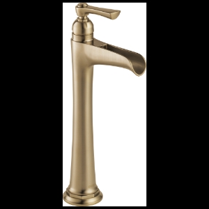 Brizo® 65461LF-GL Vessel Lavatory Faucet, Rook®, 5-7/16 in Spout, Luxe Gold, 1 Handle