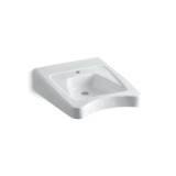 Kohler® 12638-0 Morningside™ Wheelchair Users Bathroom Sink with Overflow, Rectangle Shape, 5-3/4 in Faucet Hole Spacing, 20 in W x 21-1/2 in D x 8-1/8 in H, Wall Mount, Vitreous China, White