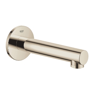 GROHE 13274BE1 13274_1 Concetto™ Flow Control Tub Spout, 1/2 in FNPT, 6-11/16 in Spout Reach, Wall Mount, Brass, StarLight® Polished Nickel, Residential