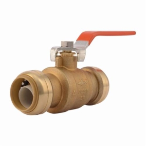 Sharkbite® 22223-0000LF Ball Valve, 1 in Nominal, Push-Fit End Style, Brass Body, Full Port, EPDM Softgoods