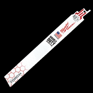 Milwaukee® SAWZALL® The Torch™ 48-00-5788 Demolition Straight Back Reciprocating Saw Blade, 9 in L x 1 in W, 18 TPI, Bi-Metal Body, Universal/Toothed Edge Tang, 5-Pack