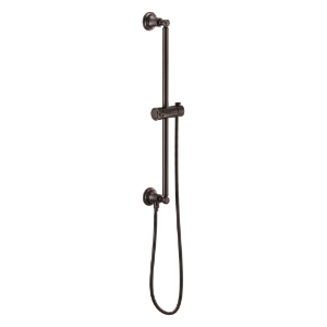 Brizo® 74795-RB Essential™ Shower Series Classic Round Universal Wall Slide Bar With Adjustable Slide, 26-1/2 in L Bar, 4-3/8 in OAD, Venetian Bronze