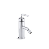 Kohler® 14434-4A-CP Bidet Faucet, Purist®, 2.2 gpm Flow Rate, 2-3/8 in H Spout, Polished Chrome, 1 Handle, Pop-Up Drain