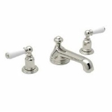 Perrin & Rowe® U.3705L-PN-2 Bath Edwardian Widespread Lavatory Faucet, 1.2 gpm Flow Rate, 1 in H Spout, 6 to 15-3/4 in Center, Polished Nickel, 2 Handles
