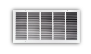 TRUaire™ 30" x 24", 1-Way, 1/3" Stamped Louver, Steel, Ceiling/Sidewall, White, Grille