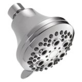 DELTA® 52634-15-BG Universal Premium Shower Head, 1.5 gpm Min, 5 Sprays, Wall Mount, 3-21/32 x 3-23/64 in Head, Chrome