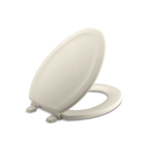 Kohler® 4647-47 Stonewood® Toilet Seat, Elongated Bowl, Closed Front, Wood, Almond