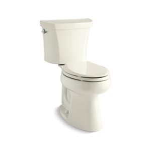 Kohler® 3989-96 2-Piece Toilet, Highline® Comfort Height®, Elongated Bowl, 16-1/2 in H Rim, 12 in Rough-In, 1.1/1.6 gpf, Biscuit