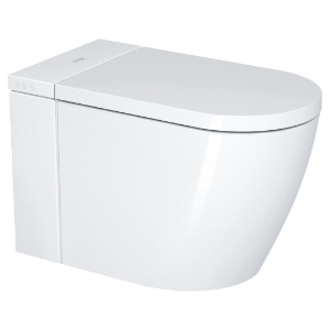 DURAVIT 620000011401320 Integrated Shower Toilet, SensoWash® i Plus, 15-3/4 in H Rim, White with HygieneGlaze