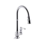 Kohler® 99260-CP Artifacts® Kitchen Sink Faucet, 1.5 gpm Flow Rate, Polished Chrome, 1 Handle, 1 Faucet Hole, Traditional Function