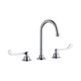 Elkay® LK800GN05T6 Food Service Faucet, 1.5 gpm Flow Rate, 8 in Center, Gooseneck Spout, Polished Chrome, 2 Handles