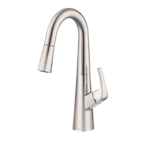 Gerber® D150518SS Vaughn™ Pull-Down Prep Faucet, 1.75 gpm Flow Rate, Stainless Steel, 1 Handle, 1 Faucet Hole