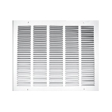 1-Way Stamped Face Return Air Grille, 10 in W x 4 in H x 1/4 in THK, 57 to 132 cfm, Steel, Powder Coated, Import