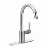 Moen® 7365 Kitchen Faucet, Align™, 1.5 gpm Flow Rate, High-Arc Spout, Chrome, 1 Handle