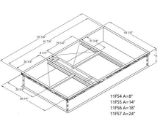 Allied Commercial™ 11F55 C1CURB71B-1 Downflow Hybrid Roof Curb, 12 in H