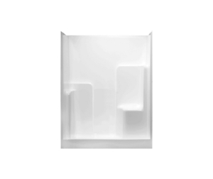 Clarion RE5836LX/S-WH AcrylX™ One-Piece Alcove Center Drain Shower Stall, 60 in L x 36 in W x 79-1/2 in H, White