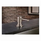 Brizo® RP79275SS Solna® Contemporary Soap/Lotion Dispenser, 13 oz Bottle Capacity, Deck Mount, Stainless Steel