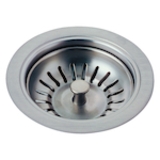 DELTA® 72010-AR Kitchen Sink Flange and Strainer, 4-1/2 in Nominal, 4-1/2 in OAL, Tailpiece Connection, Brass, Arctic™ Stainless